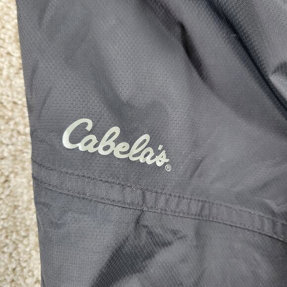 Cabelas Mens Rain Pants XL Black Lightweight Nylon Packable Outdoor Trail Hiking - Picture 6 of 12